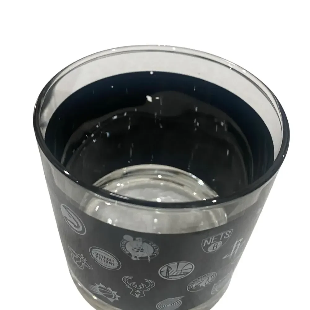 Set of 3 Jack Daniels NBA Lowball Glasses Bourbon Whiskey Rocks Limited Edition